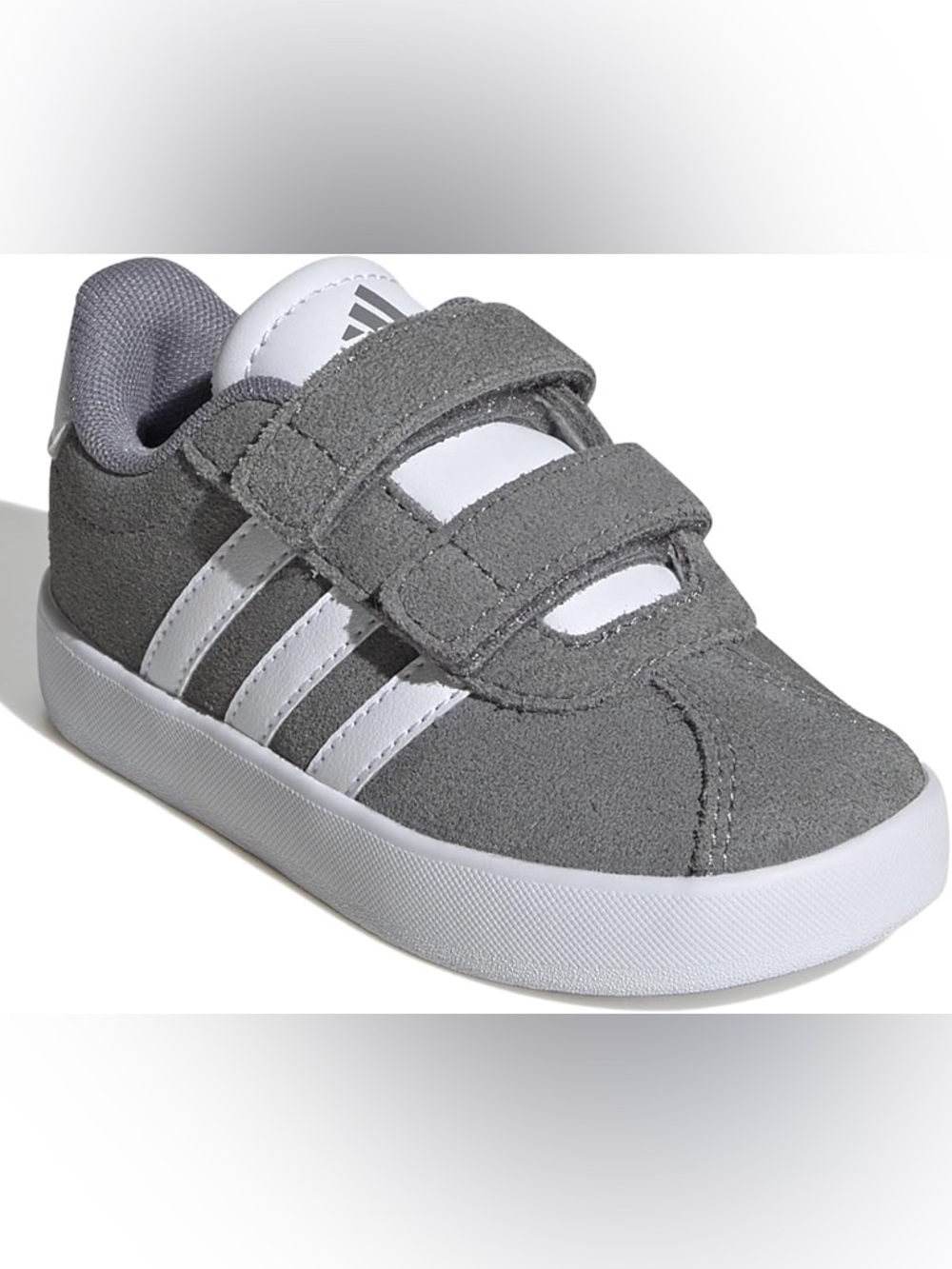 adidas Kids' VL Court 3.0 sneakers in the Grey Three/Cloud White colorway